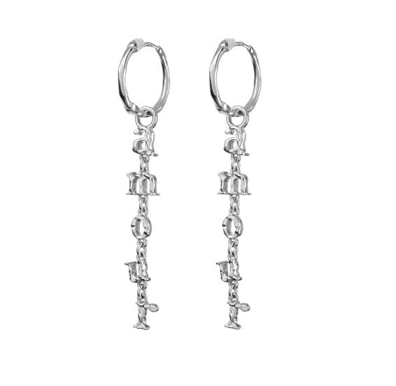 KOLCZYKI AMOUR SILVER DOUBLE