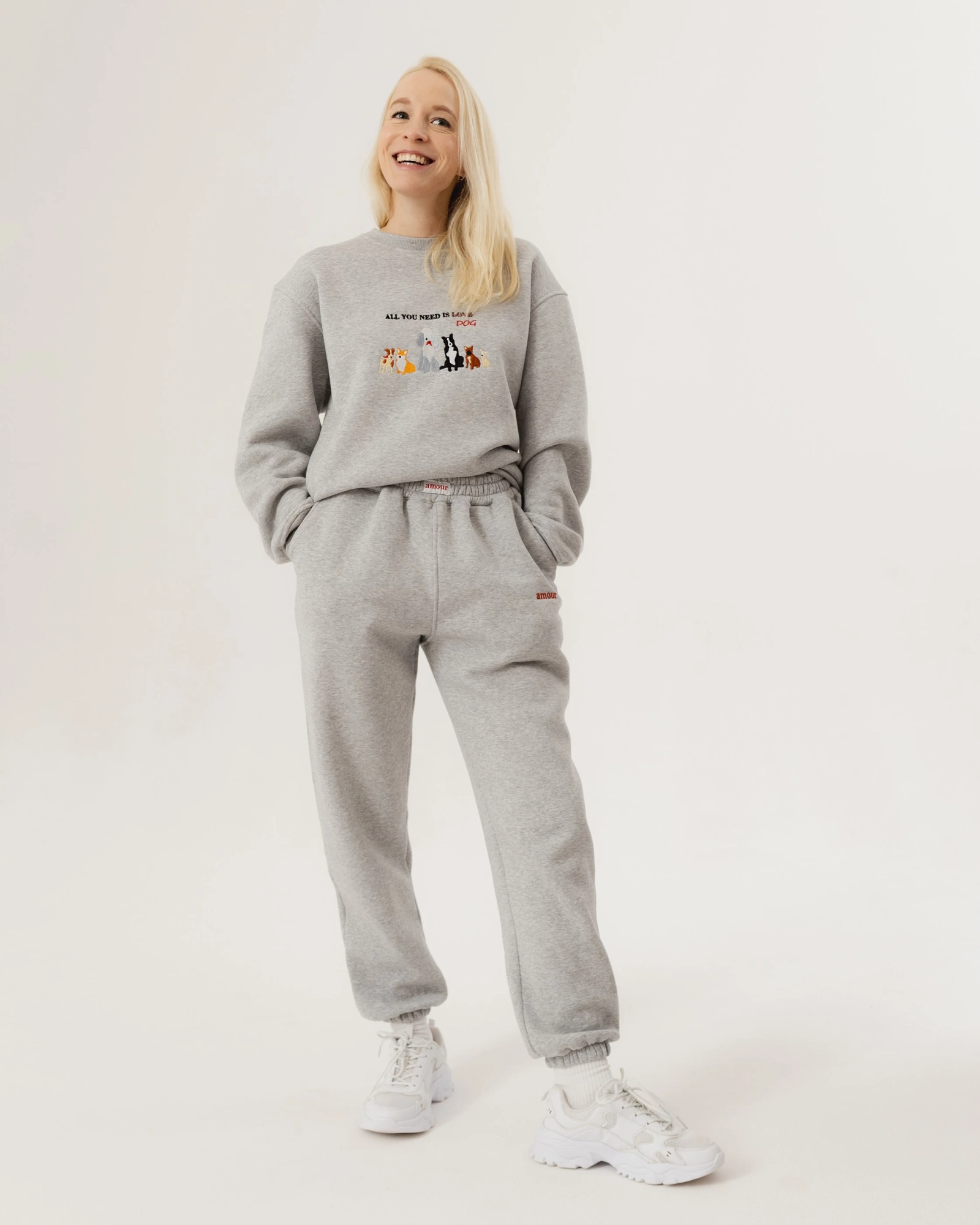 spodnie dresowe AMOUR GRAY