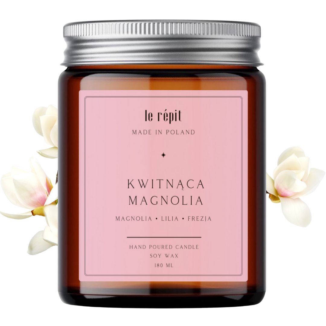 Świeca Kwitnąca Magnolia 180 ml