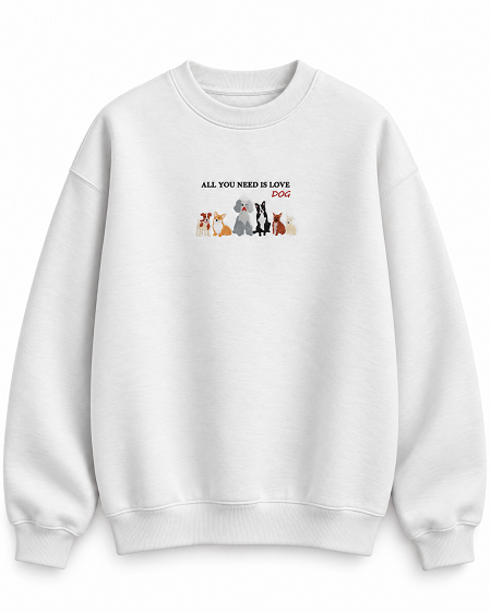 Bluza ALL YOU NEED (DOG) White 
