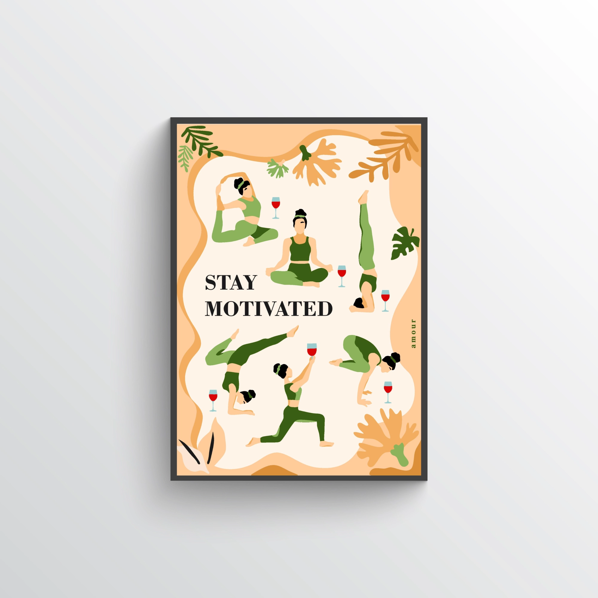 Plakat Stay Motivated (green)