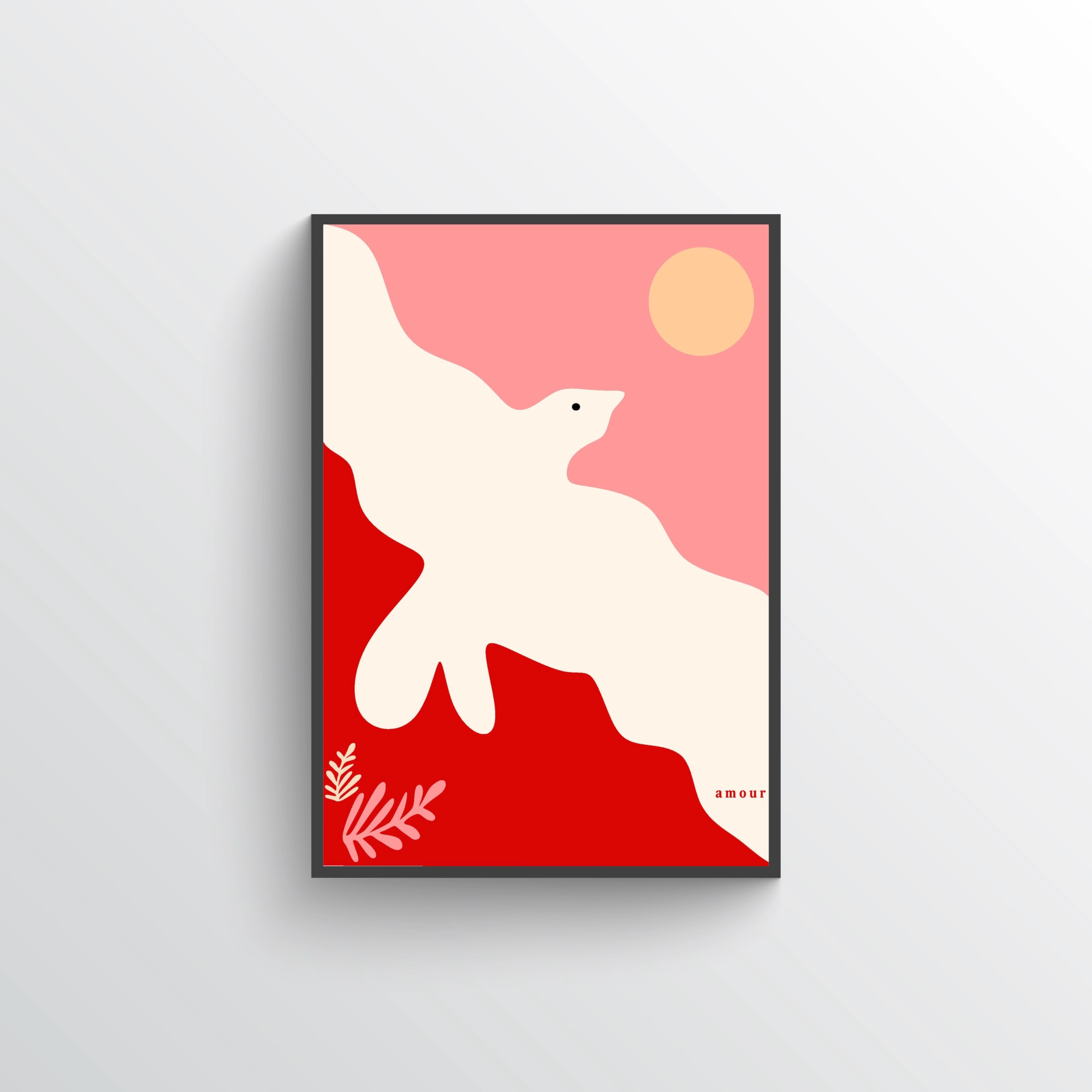Plakat Bird (red)